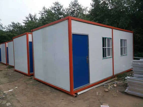 6米面開(kāi)門(mén)的住人集裝箱活動(dòng)房圖